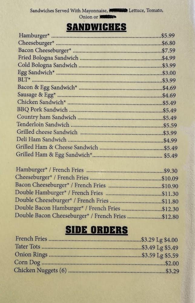 Betty's Stockyard Cafe Menu image 3